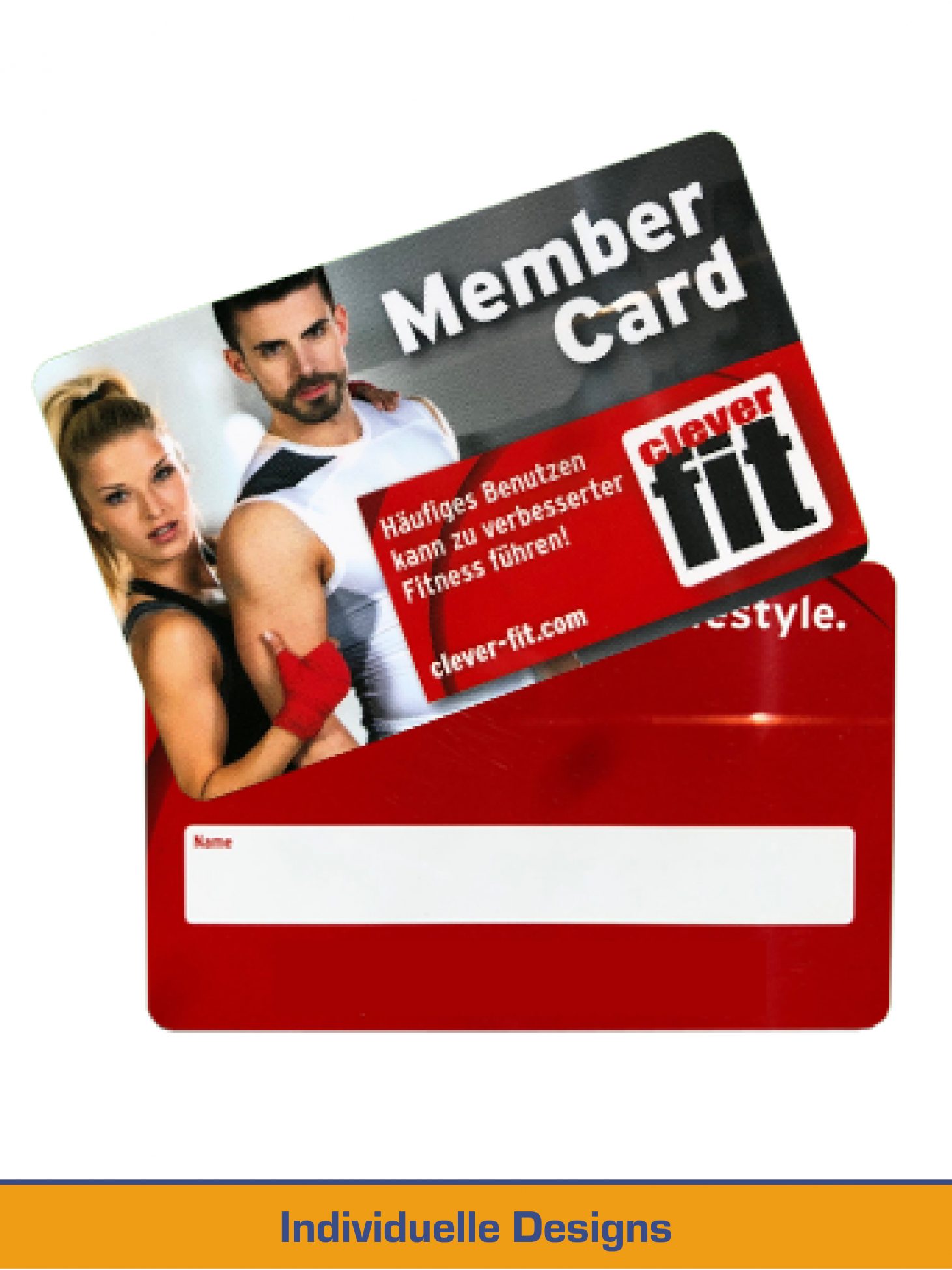 Fitness Mitgliedskarte Individuelles Design Logodruck